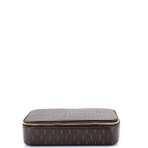 Saint Laurent Large Zip Around Jewelry Box Monogram All Over Canvas